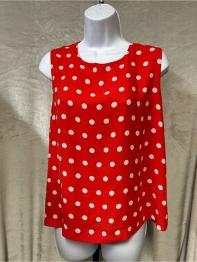 Rose & Olive Red Polka Dot Sleeveless Camisole